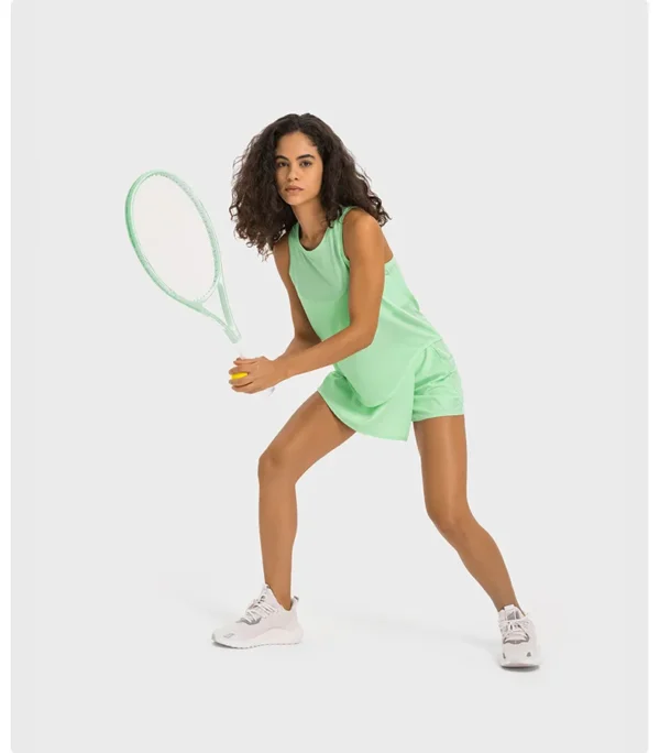 Somatic YOGA Wear Gym Leggings Shorts Tennis Skirt Yoga Sport Fitness Women Clothing Cycling Shorts Multiple Pockets Pleated Skirt with Logo - Image 2