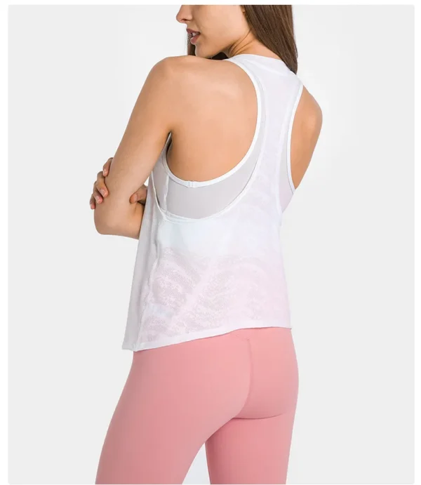 Somatic YOGA Wear Womens Clothing Yoga Tank Top Gym Sports Top Underwear Bra Outdoor Jogging Fitness Jacquard Fabric Crop Leisure Blouse Vest - Image 3