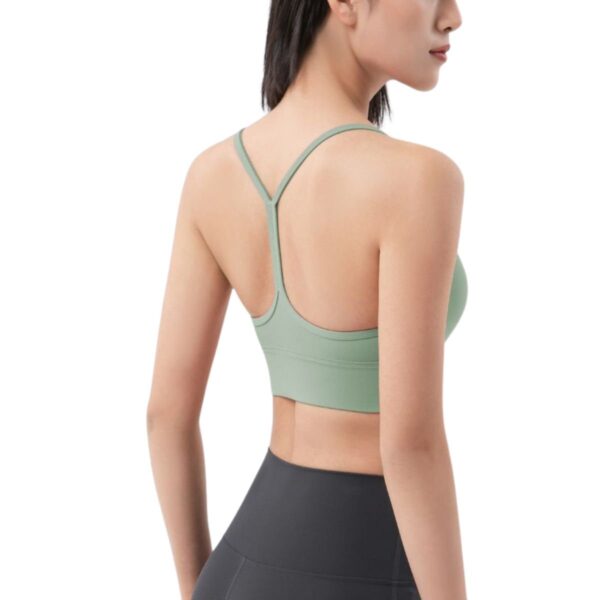 Summer Sports Bra With Padded Yoga Y Shaped Beauty Back Fitness Top Brassiere Push Up Sports Bra Running Yoga Bra Tops - Image 4