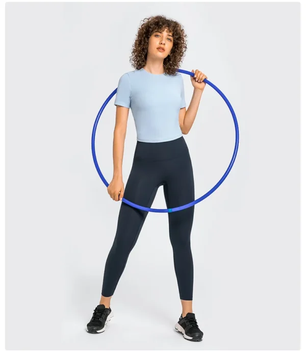 Somatic YOGA Wear Top Women Gym Shirts Women's Short Sleeve Top Yoga Fitness Sport Crop T-shirt Sportswear Outdoor Leisure Womens Clothing - Image 6