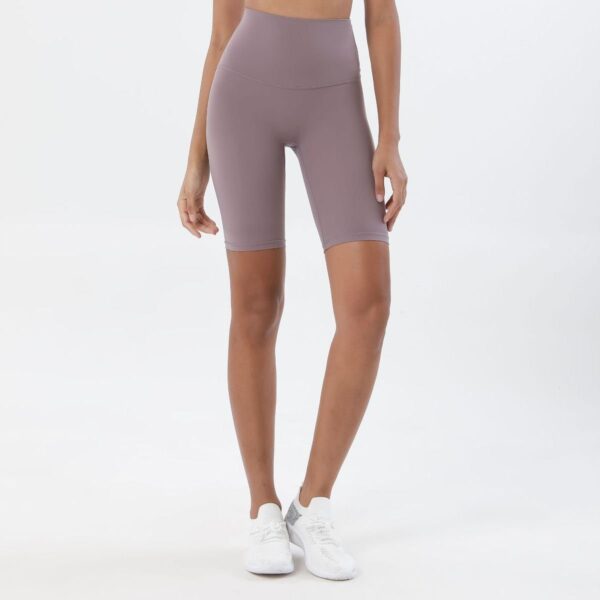 Double sided brushed fitness pants with high waist and peach hips pants tight shorts yoga pants - Image 3