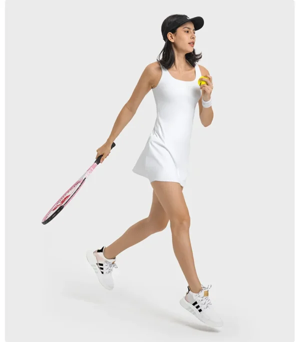 Somatic YOGA Wear Women's Skirt Tennis Gym Yoga Fitness Pleated Golf Wear Women's Golf Clothing Outdoor Leisure Sport Elastic Chest Pad Skirt - Image 5