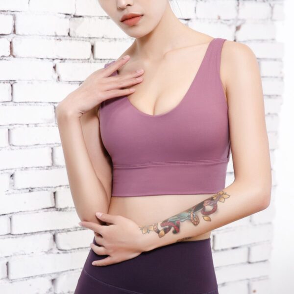 New Push-up Shockproof Deep V Beautiful Back Yoga Sports Bra for Women European and American Style Running Fitness Sports Bra - Image 4