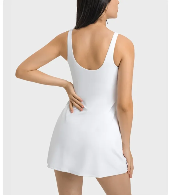 Somatic YOGA Wear Women's Skirt Tennis Gym Yoga Fitness Pleated Golf Wear Women's Golf Clothing Outdoor Leisure Sport Elastic Chest Pad Skirt - Image 3
