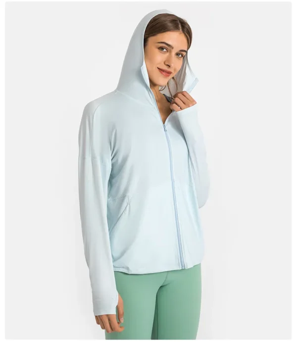 Somatic YOGA Wear Women's Spring Jacket Breathable Quick Dry Yoga Gym Fitness Sport Top Outdoor Mountaineering Sun Protection Clothing Coat - Image 2