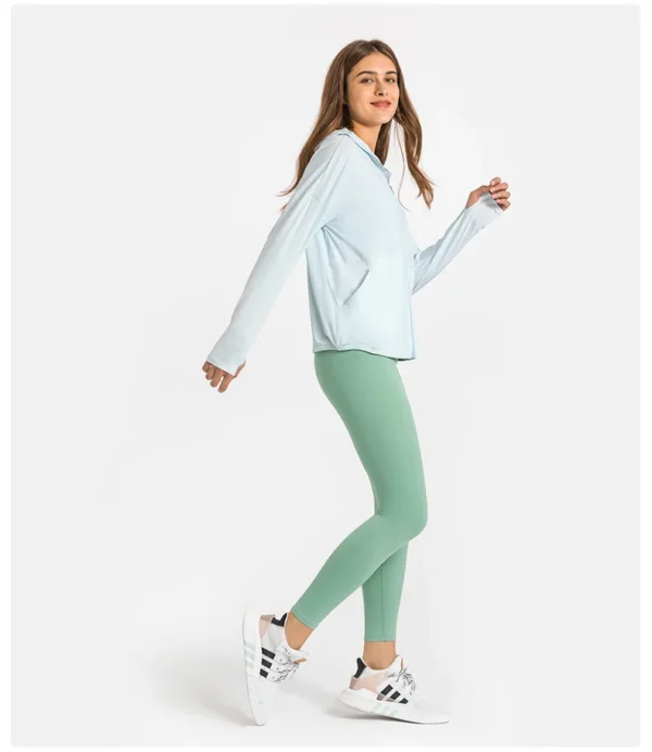 Somatic YOGA Wear Women's Spring Jacket Breathable Quick Dry Yoga Gym Fitness Sport Top Outdoor Mountaineering Sun Protection Clothing Coat - Image 3