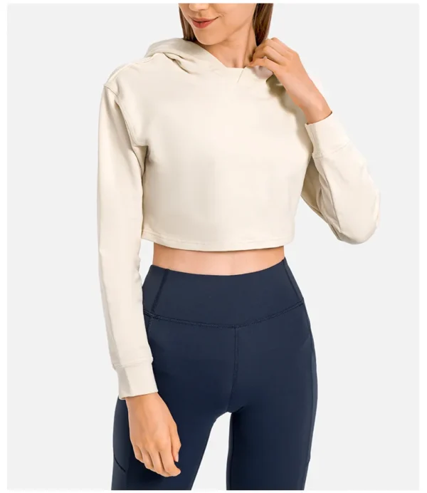 Somatic YOGA Wear Women's Long Sleeve Top Gym Yoga Fitness Shirts Hoodies Crop Top Tracksuit Sweatshirt Outdoor Jogging Leisure Blouses - Image 5