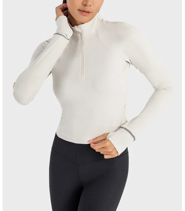 Somatic YOGA Wear womens Clothing Gym Top Yoga Sport Outdoor Casual Jogging Crop Top Sportswear Women's Sports Jacket Long Sleeve Sweatshirts - Image 4