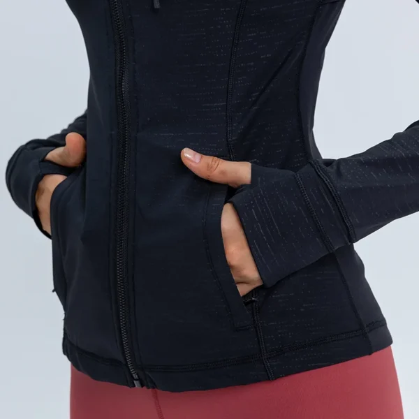 Somatic YOGA Wear Sport Jackets Winter Coat Sport Jacket Hooded Design Women's Autumn Jacket Slim Stretch Print Zipper Yoga Gym Jogging Outerwear - Image 6